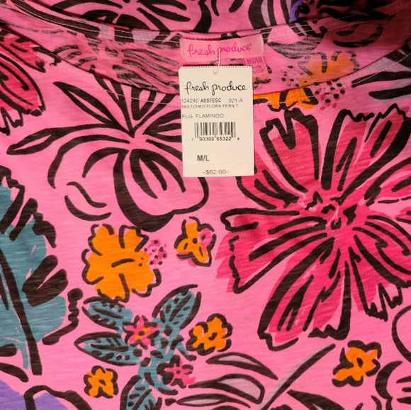 Fresh Produce Sketched Floral Fern T - Picture 4 of 4